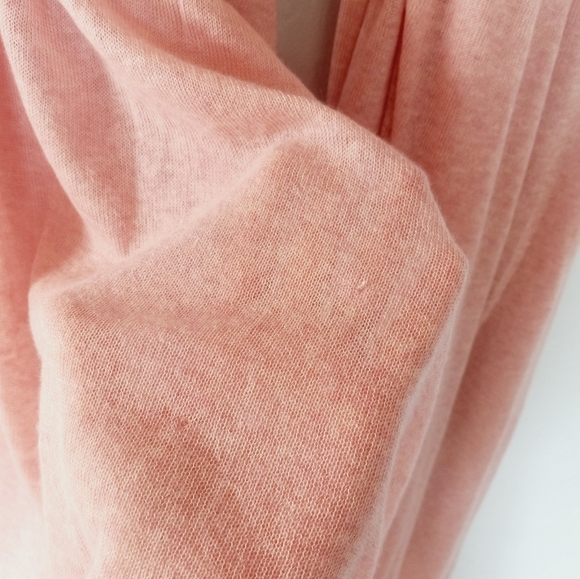 Halogen Blush Pink Cashmere Oversized Wrap Blanket Scarf - Picture 10 of 13